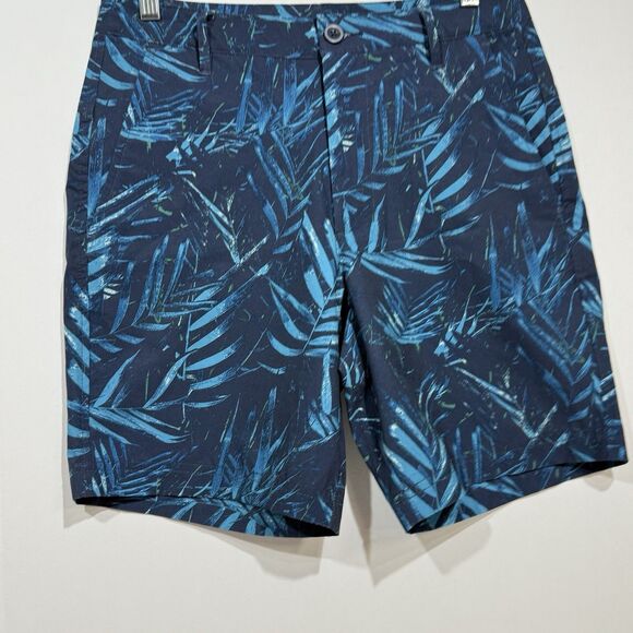 All In Motion Hybrid Shorts Mens Small Inner Drawstring Blue Tropical Print - Picture 5 of 16